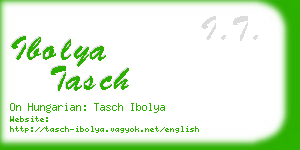 ibolya tasch business card